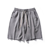 Fashion Cotton Line Shorts Men  Summer Beach Casual Shorts Solid Baggy Basic Pockets Shorts Streetwear Men's Clothing
