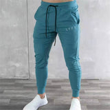 Spring and Autumn New Stretch Tight Jogging Pants Men's Running Black Pure Cotton Gym Sports Men's Fashion Street Fitness Pants