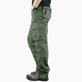 Men's Spring Multi Pockets Military Tactical Cargo Pants Male Outwear Army Straight Slacks Casual Long Trousers Plus Size 44
