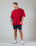 New Summer Running Oversized T-Shirt Men's Gym Bodybuilding Fitness Loose Casual Cotton Short Sleeve Men's Street Sports T-Shirt