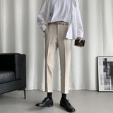 Korean Style Suit Pants Men Slim Fashion Solid Color Business Society Dress Pants Men Straight Pants Men Soffice Formal Trousers