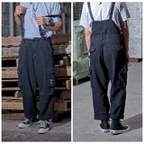 Safari Style! Multi-Pocket Bib Overalls Men Hip Hop Streetwear Cargo Work Pants Coveralls Men's Casual Loose Pant Bib Trousers