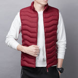 NEW Down Cotton Vest Boys' Light And Thin With Campshoulder Autumn And Winter Men'S Coat Korean Fashion Handsome Youth