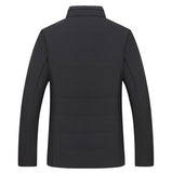 Winter Men's Jacket Warm Fleece Business Casual Stand-up Collar Jacket Parker Thick Coat -30 Degrees Warm Fur Collar