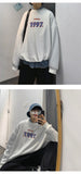 Spring Men Casual Sweatshirts Harajuku 1997 Printed Men Oversized Hoodies Korean Man Casual Loose Pullovers