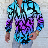 Gotmes Men Spring New Skull Print Shirt Men Fashion Trend Personality Casual Rhinestones Slim Long Sleeve Dress Shirt Men