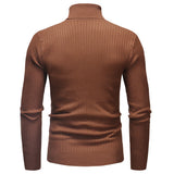 Men's Turtleneck Striped Sweater Knit Multicolor