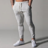 Men's Sports Gym Slim Fitness Jogging Pants Men's Casual Pencil Pants Pure Cotton Fashion Skinny Foot Zipper Sweatpants