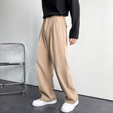 Men Suit Pants Solid Full Baggy Casual Wide Leg Trousers for Men Khaki Black White Japanese Style Streetwear Oversize Pants Man