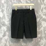 five-point pants men's summer trend casual 5 points mid pants wild youth loose white suit shorts bermuda masculina