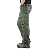 Spring Autumn Mens Cargo Pants Multi Pocket Khaki Trousers Casual Military Cotton Pants Men Plus Size Pantalon Cargo Homme