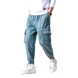 Streetwear Cargo Pants Men Reflective Loose Hip Hop Casual Pants Mens Harem Pant Harajuku Jogger Sweatpant Men Trousers