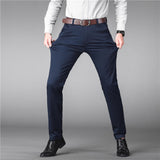 Luxury Straight Business Casual Men Pants High Quality Designer Spring Autumn Elegant Male Leisure Long Formal Trousers