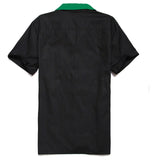 Plus Size Vertical Striped Shirts For Men Overhemden Heren Blouse Men's Short Sleeve Industrial Shirt, Button-Down Dress