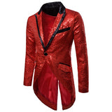 Shiny Gold Sequin Glitter Embellished Blazer Jacket Men Nightclub Prom Suit Blazer Men Costume Homme Stage Clothes For singers