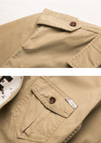 Casual Male Pilot Shirt Long Sleeve Patchwork Pocket Men Fashion Army Military Style Tops For Male