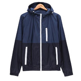 Men Casual Spring Autumn Lightweight Jacket  Arrival Hooded Contrast Color Zipper up Jackets Outwear Cheap