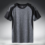 Quick Dry Sport T Shirt Men  Short Sleeves Summer Casual Cotton Plus Asian Size M-5XL 6XL 7XL Top Tees GYM Tshirt Clothes