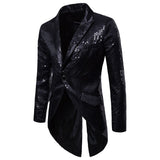 Shiny Gold Sequin Glitter Embellished Blazer Jacket Men Nightclub Prom Suit Blazer Men Costume Homme Stage Clothes For singers