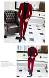 Elegant Wine Red Suits Mens Velvet Luxury Suits For Mens Groom Wedding Velour Suits Gentlemen Dress 2 pcs Flannel Green Burgundy