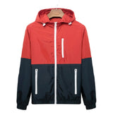 Men Casual Spring Autumn Lightweight Jacket  Arrival Hooded Contrast Color Zipper up Jackets Outwear Cheap