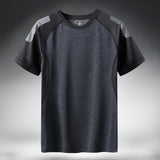 Quick Dry Sport T Shirt Men  Short Sleeves Summer Casual Cotton Plus Asian Size M-5XL 6XL 7XL Top Tees GYM Tshirt Clothes