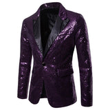 Shiny Gold Sequin Glitter Embellished Blazer Jacket Men Nightclub Prom Suit Blazer Men Costume Homme Stage Clothes For singers