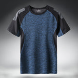 Quick Dry Sport T Shirt Men  Short Sleeves Summer Casual Cotton Plus Asian Size M-5XL 6XL 7XL Top Tees GYM Tshirt Clothes