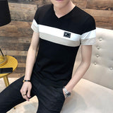 O Neck Casual T-Shirts Summer Solid Color Cotton Slim Fit Men Tees Tops Basic Style Fitness  Men's Short Sleeve TShirt