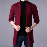Men Thin Knitted Cardigan Sweater Spring Autumn Solid Sweater Bottoming Long Sleeved Mens Slim Fit Cardigan Sweater