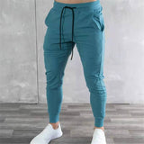 Spring and Autumn New Stretch Tight Jogging Pants Men's Running Black Pure Cotton Gym Sports Men's Fashion Street Fitness Pants