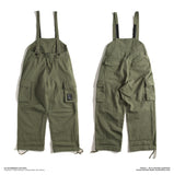 Safari Style! Multi-Pocket Bib Overalls Men Hip Hop Streetwear Cargo Work Pants Coveralls Men's Casual Loose Pant Bib Trousers