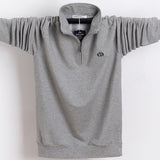 Men Polo Shirt  Pure Cotton Men Business Casual Male Polo Shirt Autumn Long Sleeve Stand Collar Polo Shirt Plus Size 5XL 6XL
