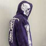 man hoodies Size S-4XL Hoody Tops Fashion Hi Street Cardigan Hoodies Skull Painted Streetwear Sweatshirts Hip Hop Graffiti