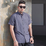 5 Color Summer Short Sleeve Shirt Men Loose Casual Classic Plaid Business Plus Size Shirts Male Brand Clothes 6XL 7XL 8XL 10XL