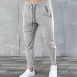 Spring and Autumn New Stretch Tight Jogging Pants Men's Running Black Pure Cotton Gym Sports Men's Fashion Street Fitness Pants