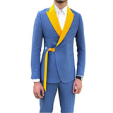 New Style Men Suits White Groom Tuxedos Peak Lapel Groomsmen Wedding Best Man 2 Pieces ( Jacket + Pants + Tie ) D73