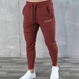 Spring and Autumn New Stretch Tight Jogging Pants Men's Running Black Pure Cotton Gym Sports Men's Fashion Street Fitness Pants