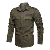 Men Military Shirt Casual High Quality  Tactical Shirt Men's Spring Autumn Long sleeve camisa masculina Plus Size 6XL