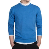 Men Autumn Winter O-Neck Long Sleeve Pullovers Sweater Embroidery Soft Harmont Knitted Sweaters Blaine Men's Wear Jerserys