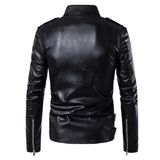 Motorcycle Pilot Leather Jacket Fashion Brand Men's Designer Punk Wind Oblique Zipper Design Men's Leather Jacket Coat