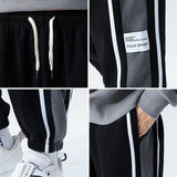 Side Striped Casual Pants Men Oversized Baggy Wide Leg Trousers Elastic Waist Streetwear Joggers Fashion Harajuku Men Pants 5XL