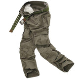Men Cargo Pants High Quality Casual Long Trousers Loose Multi Pocket Camouflage Military Pants Men's street Joggers Plus Size 44