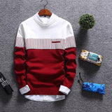 New Autumn Pullovers Men Fashion Stripe Causal Knitted Sweaters Pullovers Mens Slim Fit O Neck Knitwear Mens Brand Clothing