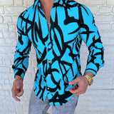 Gotmes Men Spring New Skull Print Shirt Men Fashion Trend Personality Casual Rhinestones Slim Long Sleeve Dress Shirt Men