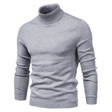 10 Color Winter Men's Turtleneck Sweaters Warm Black Slim Knitted Pullovers Men Solid Color Casual Sweaters Male Autumn Knitwear