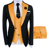 New Arrival Terno Masculino Slim Fit Blazers Ball And Groom Suits For Men Boutique Fashion Wedding( Jacket + Vest + Pants )