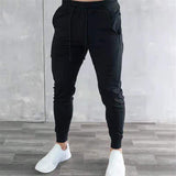 Spring and Autumn New Stretch Tight Jogging Pants Men's Running Black Pure Cotton Gym Sports Men's Fashion Street Fitness Pants