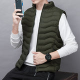 NEW Down Cotton Vest Boys' Light And Thin With Campshoulder Autumn And Winter Men'S Coat Korean Fashion Handsome Youth