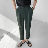 Summer Multi-color Suit Pants Men's Fashion Business Society Mens Dress Pants Korean Loose Straight Casual Pants Men Trousers